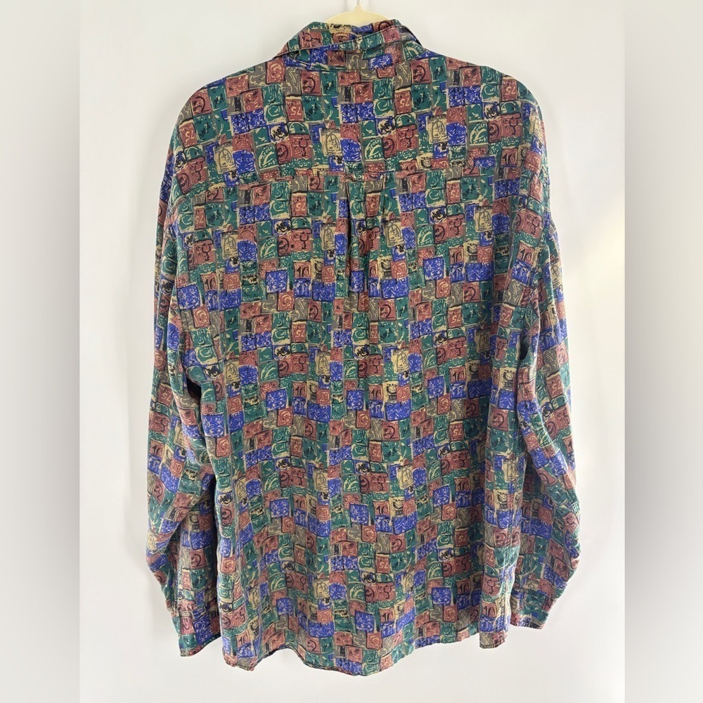 Perry Ellis Colorful Geometric Print Men's Shirt - Picture 4 of 6
